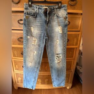 Women’s  Distressed Blue Jeans